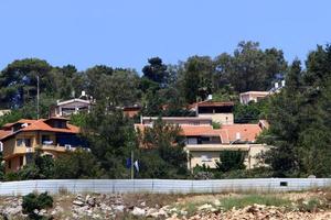 landskap i en liten stad i norra Israel foto