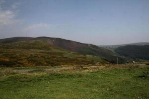 utsikt över den walesiska landsbygden inear llangollen vid hästskopasset foto