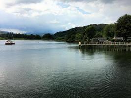 utsikt över sjödistriktet i cumbria nära coniston foto