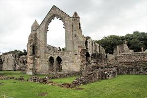 utsikt över haughmond abbey nära shrewsbury i shropshire foto