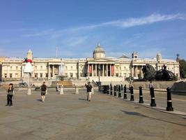 london i Storbritannien i september 2020. utsikt över Trafalgar Square foto