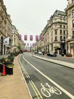 london i Storbritannien i juni 2022. utsikt över regentsgatan under platinajubileumsfirandet foto