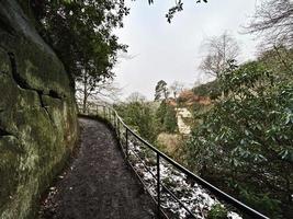 utsikt över landsbygden i Shropshire vid hawkstone på vintern foto