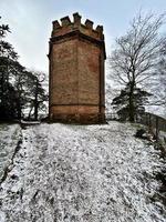 utsikt över landsbygden i Shropshire vid hawkstone på vintern foto