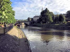 utsikt över badstaden i eftermiddagssolen foto