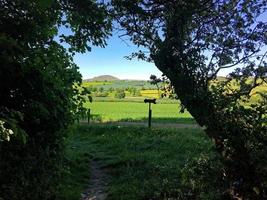 utsikt över landsbygden i Shropshire nära Church Stretton foto