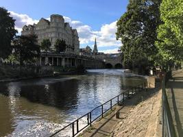 utsikt över badstaden i eftermiddagssolen foto