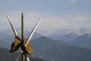 vacker bergskedja i alperna foto