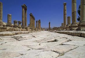 jerash - de episka romerska ruinerna i jordan foto