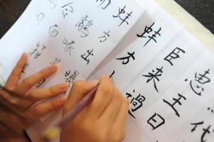 skriva kinesisk kalligrafi