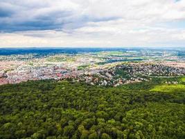 hdr flygfoto över stuttgart, tyskland foto