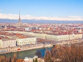 hdr flygfoto över turin foto