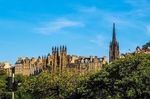 hdr utsikt över staden edinburgh foto