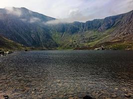 utsikt över Wales landsbygd i snowdonia nära sjön Ogwen foto