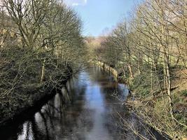 utsikt över hebden bridge i yorkshire foto