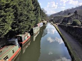 utsikt över hebden bridge i yorkshire foto