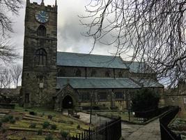 utsikt över Haworth Church i yorkshire foto