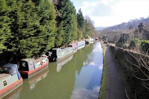 utsikt över hebden bridge i yorkshire foto