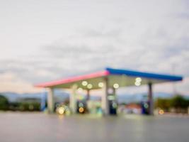 bensinstation oskärpa bakgrund foto
