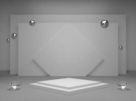 podium för produktpresentation med diamant 3d-rendering premiumfoto foto