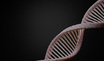 3D-rendering helix komplementär del av DNA av rna. sekvenser genetisk kod eller genom. genexpression. nukleotiddatabas. den centrala dogmprocessen för transkription och översättning. mänsklig gen. foto