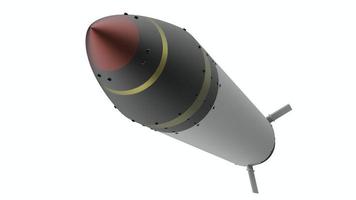 raket missil krig konflikt ammunition stridsspets kärnvapen militära vapen nuke 3d illustration rymdskepp foto