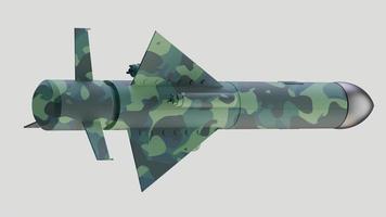 raket missil krig konflikt ammunition stridsspets kärnvapen militära vapen nuke 3d illustration rymdskepp foto