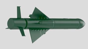 raket missil krig konflikt ammunition stridsspets kärnvapen militära vapen nuke 3d illustration rymdskepp foto