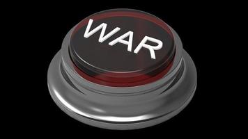 krig knappen röda och vita isolerade 3d illustration gör foto