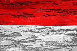 3D-illustration av en Indonesiens flagga - realistiska viftande tygflagga foto