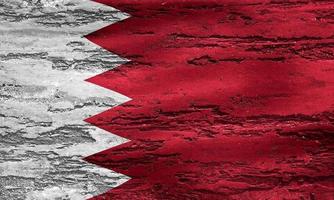 Bahrain flagga - realistiskt viftande tygflagga foto
