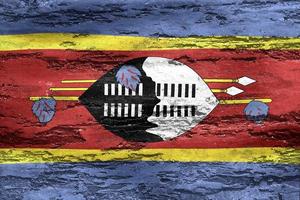 3D-illustration av en eswatini flagga - realistiska viftande tyg flagga foto