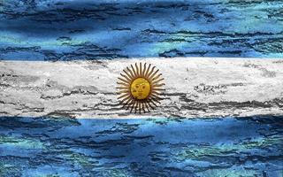 argentina flagga - realistiskt viftande tygflagga foto