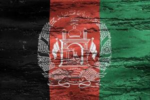 Afghanistan flagga - realistiskt viftande tygflagga foto