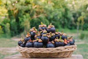 mangostan är en frukt från Asien som har varit mycket populär. mangostan har varit känd som frukternas drottning foto