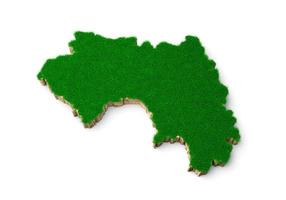 guinea karta jord mark geologi tvärsnitt med grönt gräs och sten marken textur 3d illustration foto