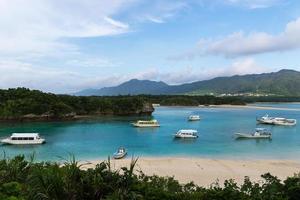 Kabira Bay på Ishigaki Island, Okinawa Japan foto