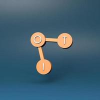 internet sak logotyp symbol. iot koncept. 3d render illustration. foto