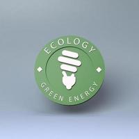 ikon på temat eko. miljövänligt koncept. 3d render illustration. foto