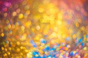 bokeh effekt glitter färgglad suddig abstrakt bakgrund för födelsedag, årsdag, bröllop, nyårsafton eller jul foto