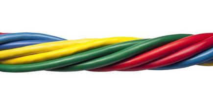färgglada tvinnade Ethernet-nätverkskablar