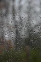 regndroppar på fönstret foto