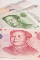 kinesiska pengar yuan sedel närbild foto