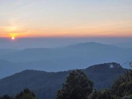 solnedgångsutsikt i thailand foto