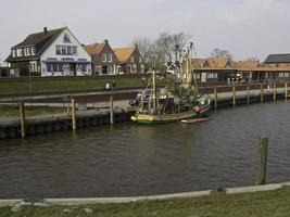 greetsiel vid tyska Nordsjön foto