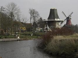 greetsiel vid tyska Nordsjön foto