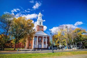 new haven city downtown skyline stadsbilden i connecticut, usa foto