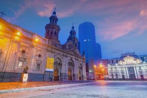 plaza de las armas square i santiago chile foto