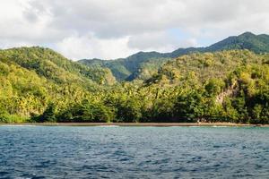 ensamma karibiska stränder vid saint lucia foto