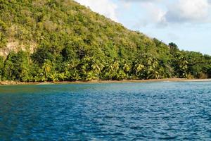 ensamma karibiska stränder vid saint lucia foto